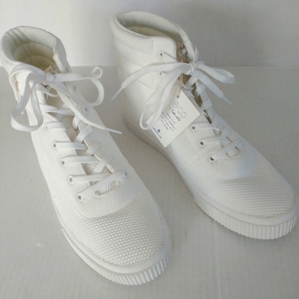 Splendid Leona High Top Lace Ivory Sneakers Nordstrom Rack 9M - Picture 9 of 11